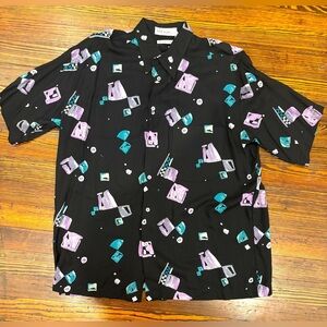 St Croix Shop Vintage 80’s 90’s Men’s Abstract Button Down Rn#37221 Sz L
